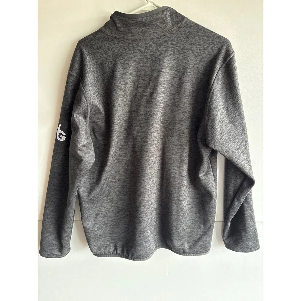 The North Face Mens Gray Pullover Fleece‎ Jacket NF0A47F7 pockets chest pocket